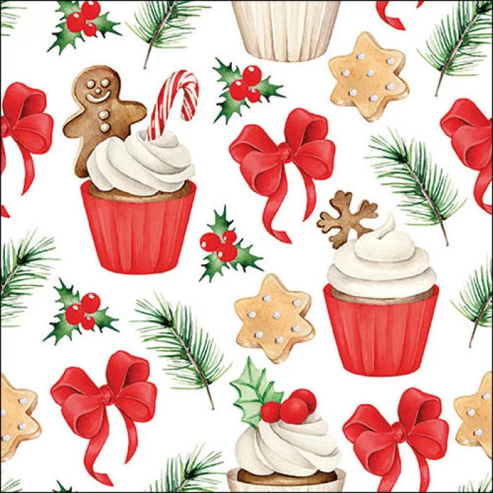 Háromrétegű karácsonyi papírszalvéta 33x33 cm 20 db Christmas sweets