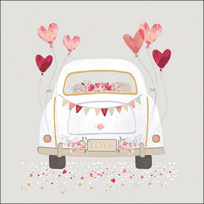 Just married Love esküvői papírszalvéta 33x33 cm 20 db-os