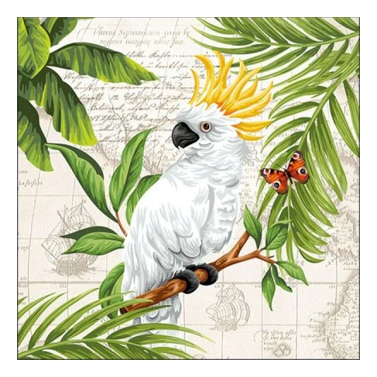 Kakadu papírszalvéta 33x33cm - Cockatoo