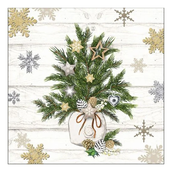 Karácsonyi papírszalvéta Decorated Branches