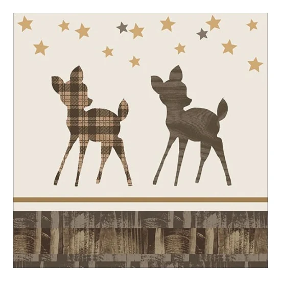 Karácsonyi papírszalvéta Wooden Deer