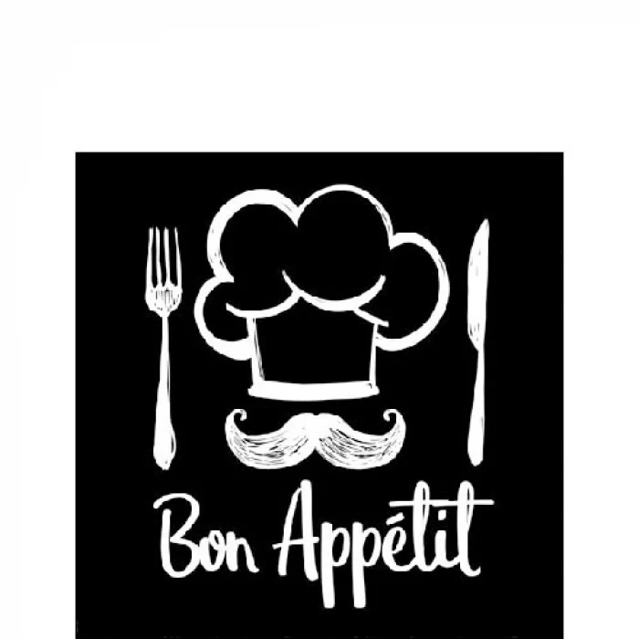 Papírszalvéta 25x25 cm 20 db-os Bon Appetit Black
