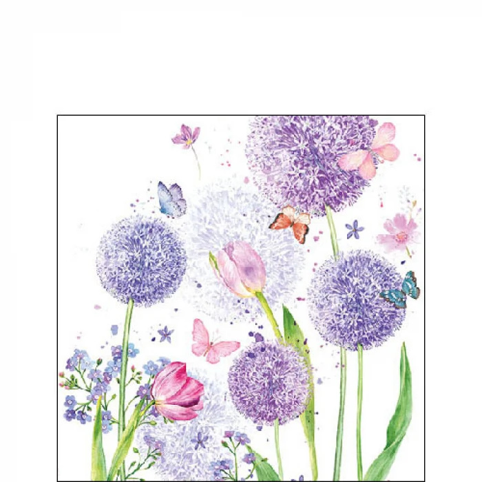 Pllangós tavaszi virágos három rétegű koktél papírszalvéta Flower beauty