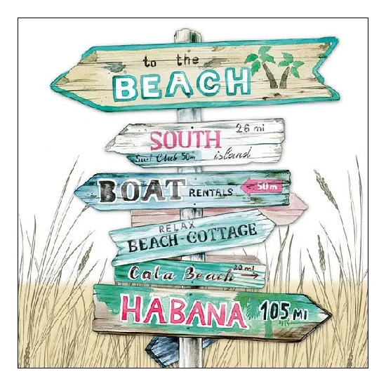 Road Signs sand papírszalvéta 33*33cm