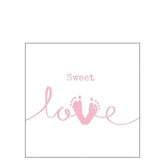 Sweet Love Girl papírszalvéta 25x25 cm 20 db-os