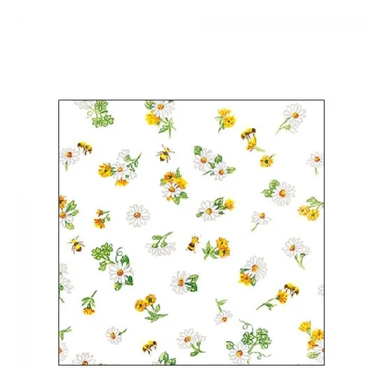 Százszorszépes papírszalvéta Daisy all Over kicsi 25x25 cm