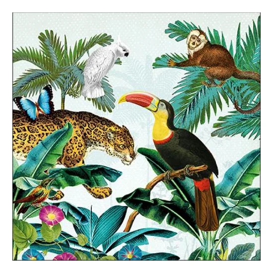 Tropical Animals papírszalvéta 33x33 cm 20 db-os