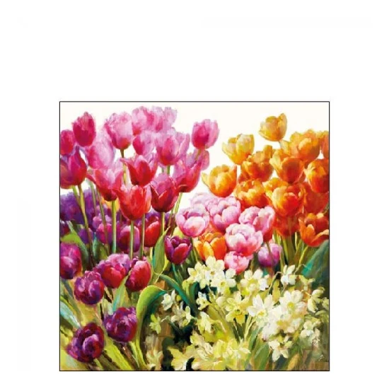Tulipános papírszalvéta Tulips kicsi 25x25 cm