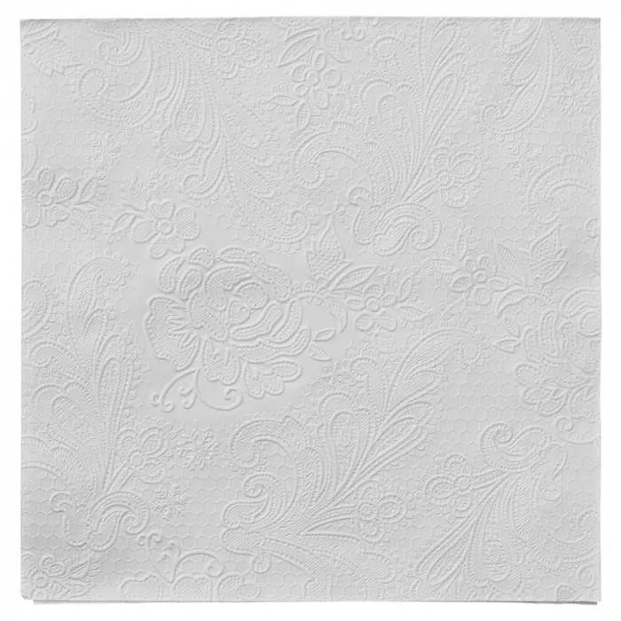 Uni Lace cement szürke papír szalvéta – 33 × 33 cm (3 rétegű, 15 db/csomag)