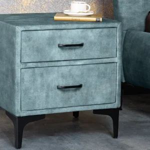BOUTIQUE türkiz bársony éjjeliszekrény 50cm