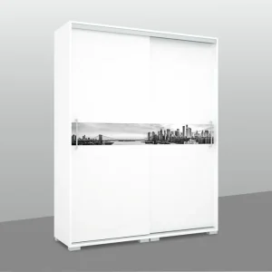CITY tolóajtós gardrób 160cm (betéttel)