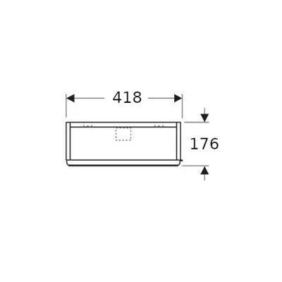 Geberit Selnova tükrös szekrény, 41,8x85x17,6cm magasfényű fehér (500.155.01.1)