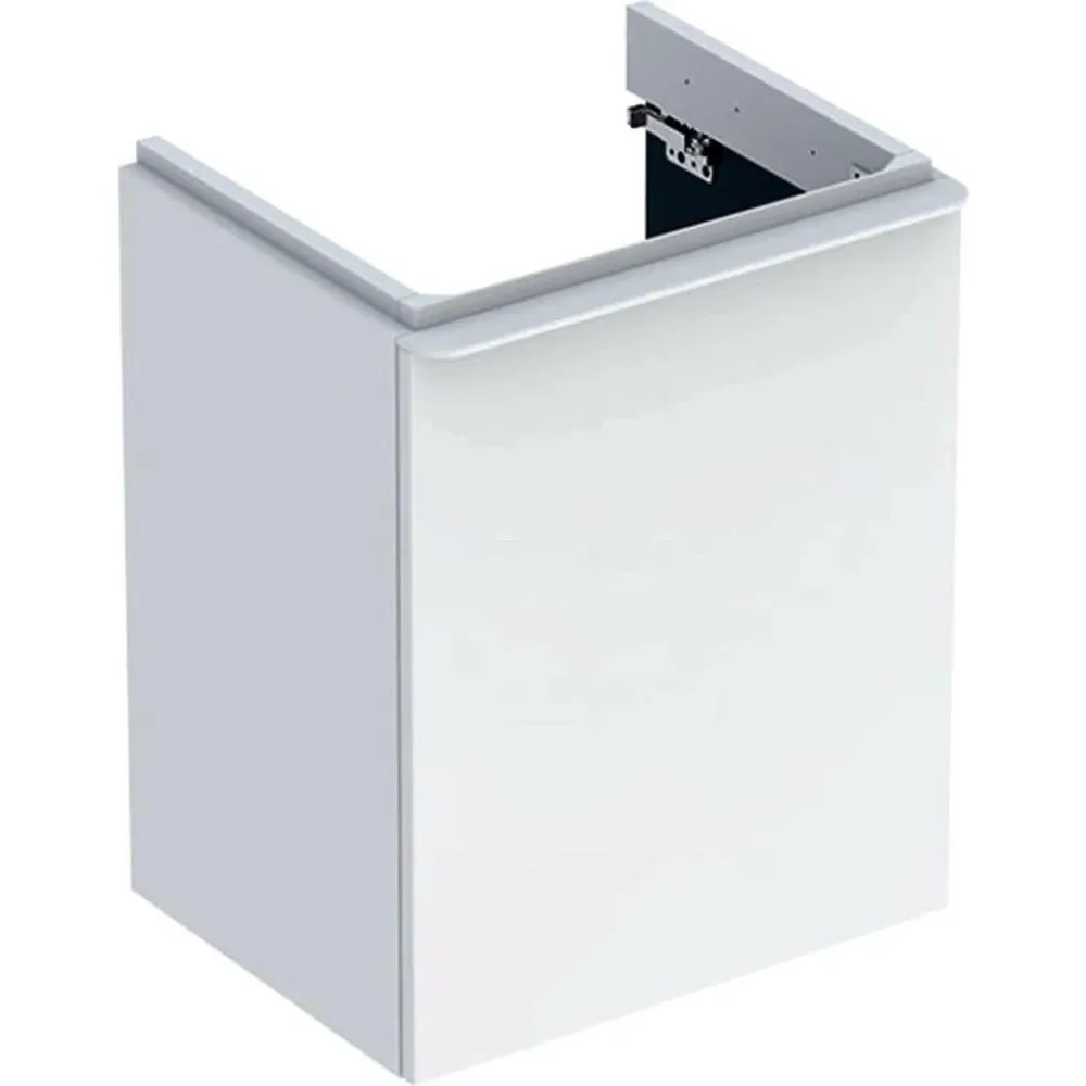 Geberit Smyle Square alsó szekrény kézmosóhoz, jobbos ajtó, 44.2x61.7x35.6cm, magasfényű lakkozott fehér (500.350.00.1)