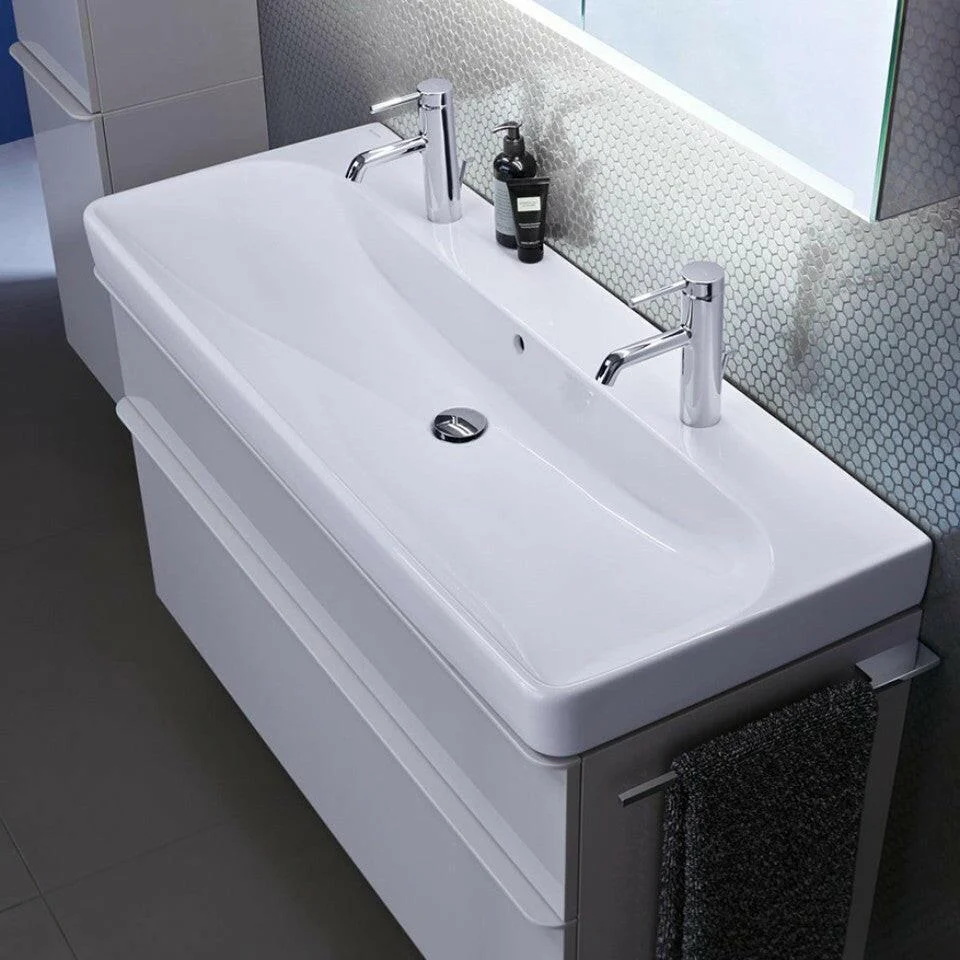 Geberit Smyle Square alsó szekrény mosdóhoz, két fiókkal, 118,4x61,7x47cm, magasfényű lakk