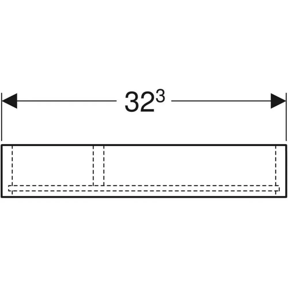 Geberit Smyle Square fiókbetét, T osztású, 32,3x5,9x15cm (500.678.00.1)