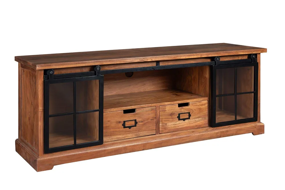 HERITAGE barna akácfa vitrin 160 cm