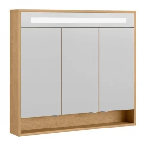 NATURA LED Tükrösszekrény 93 cm széles tölgy
