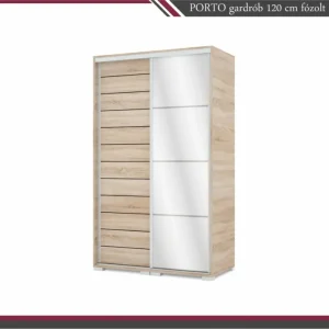 PORTO tolóajtós gardrób+1fózolt t.ajtó (120cm)