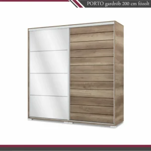 PORTO tolóajtós gardrób+1fózolt t.ajtó (200cm)