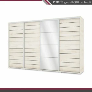 PORTO tolóajtós gardrób+1fózolt t.ajtó (318cm)