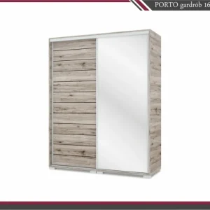 PORTO tolóajtós gardrób+1tükör (160cm)