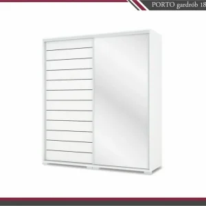 PORTO tolóajtós gardrób+1tükör (180cm)