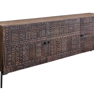 TRIBAL barna mangófa komód