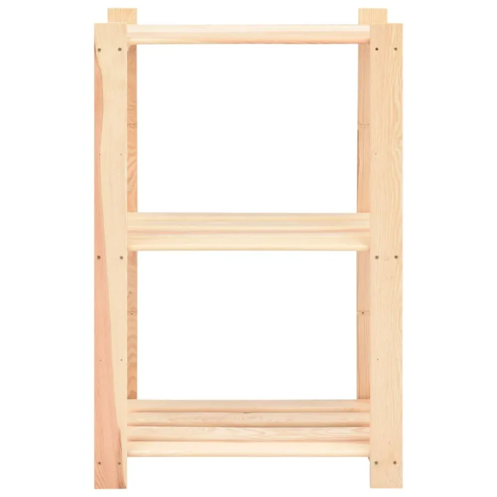 vidaXL 5 db 3-szintes tömör fenyőfa tárolópolc 150 kg 60 x 38 x 90 cm