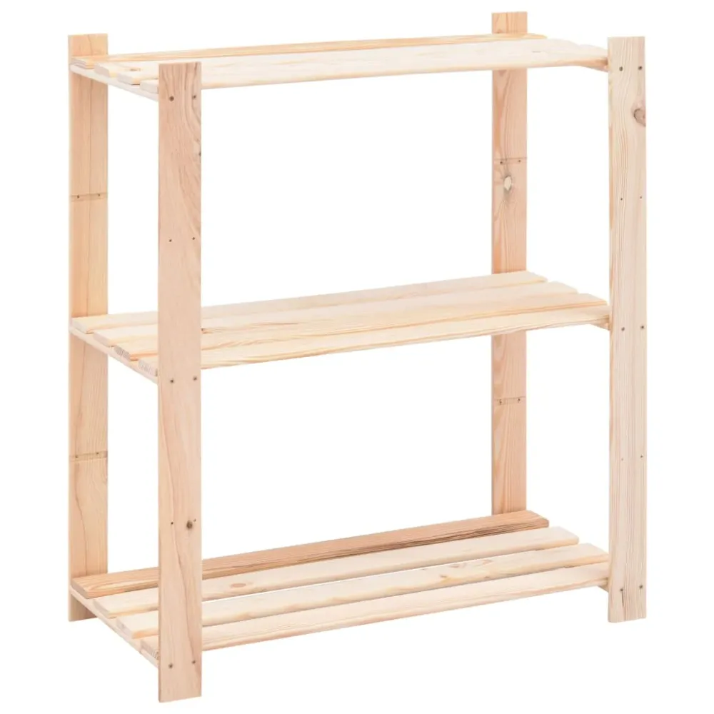 vidaXL 5 db 3-szintes tömör fenyőfa tárolópolc 150 kg 80 x 38 x 90 cm