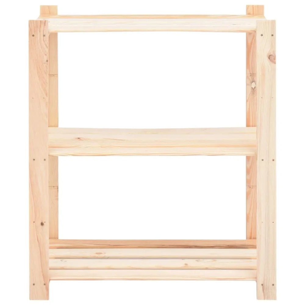 vidaXL 5 db 3-szintes tömör fenyőfa tárolópolc 150 kg 80 x 38 x 90 cm