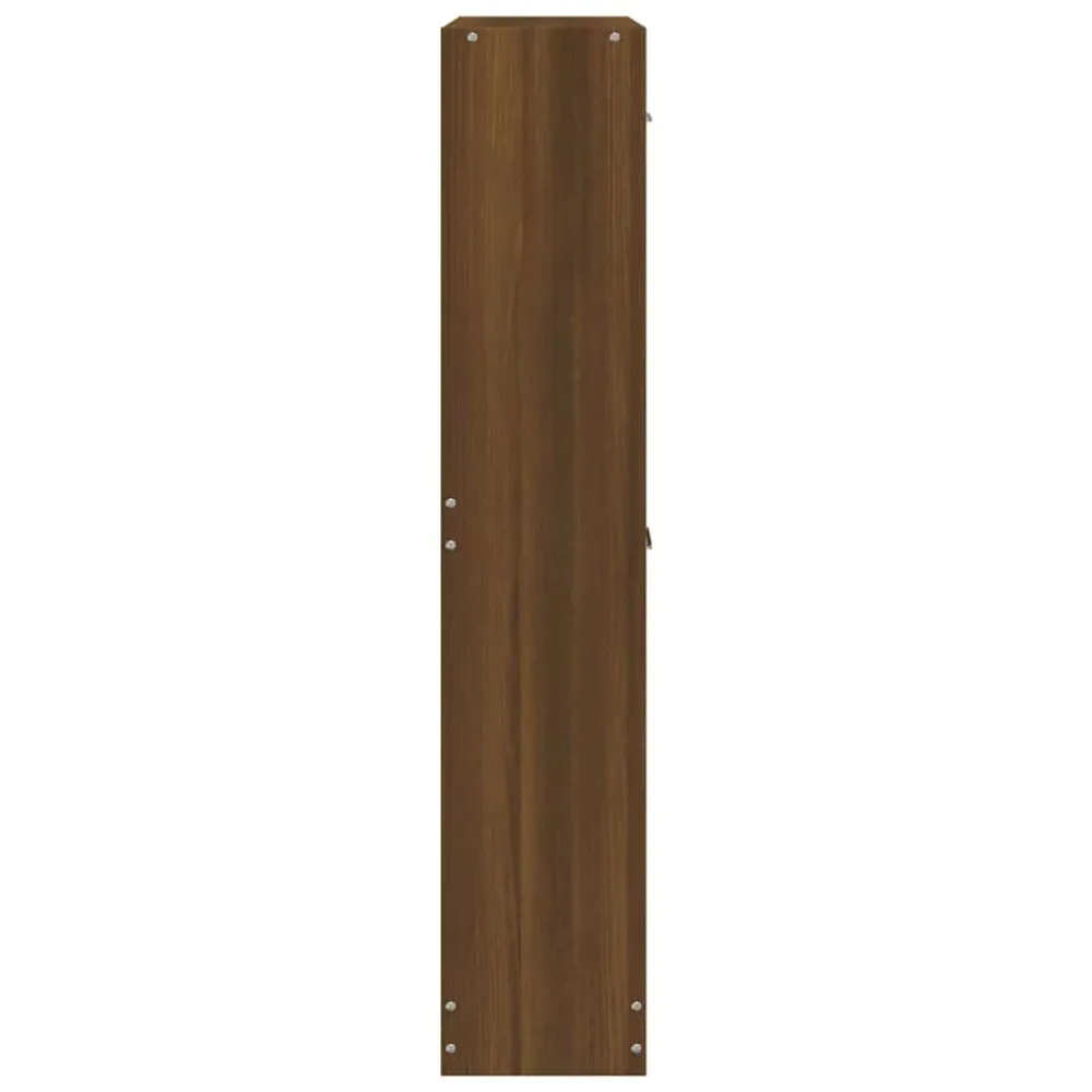 vidaXL barna tölgyszínű szerelt fa cipősszekrény 59x17x81 cm