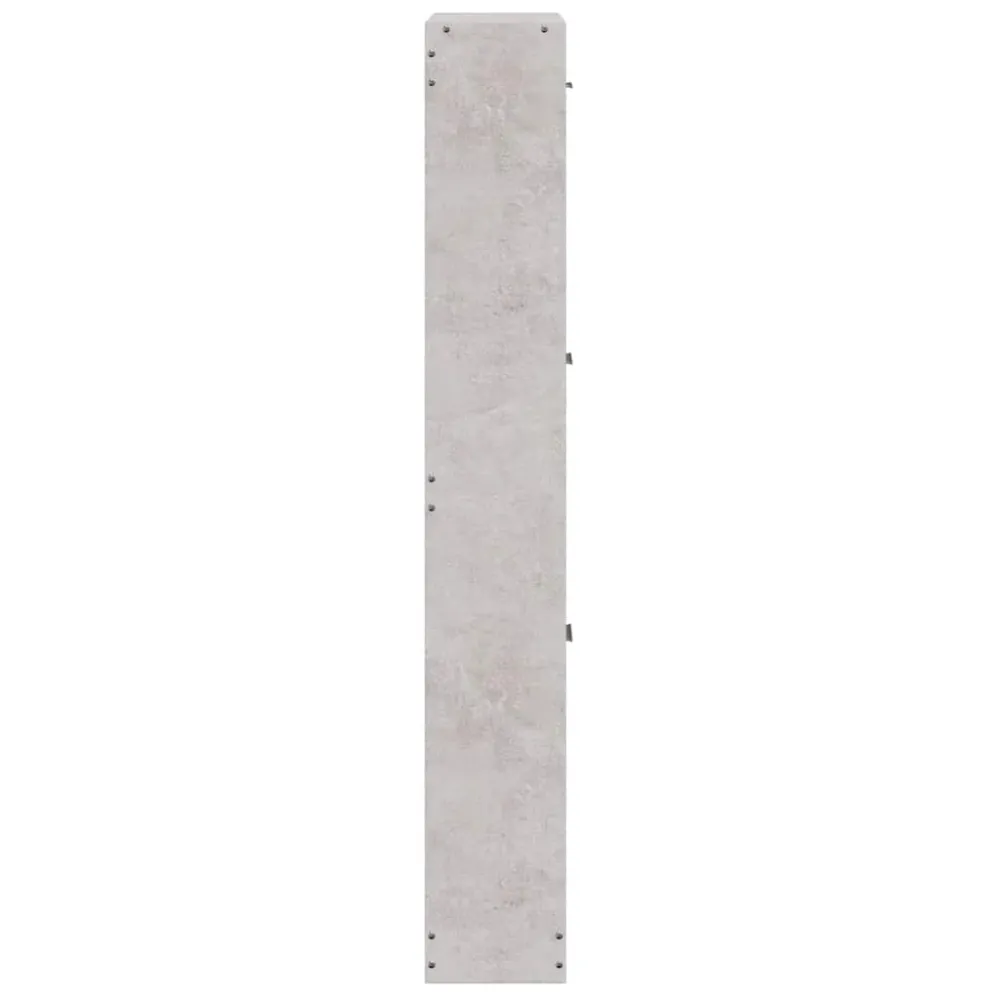 vidaXL betonszürke szerelt fa cipőszekrény 59x17x108 cm