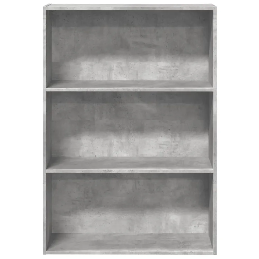vidaXL betonszürke szerelt fa könyvespolc 80 x 30 x 114 cm