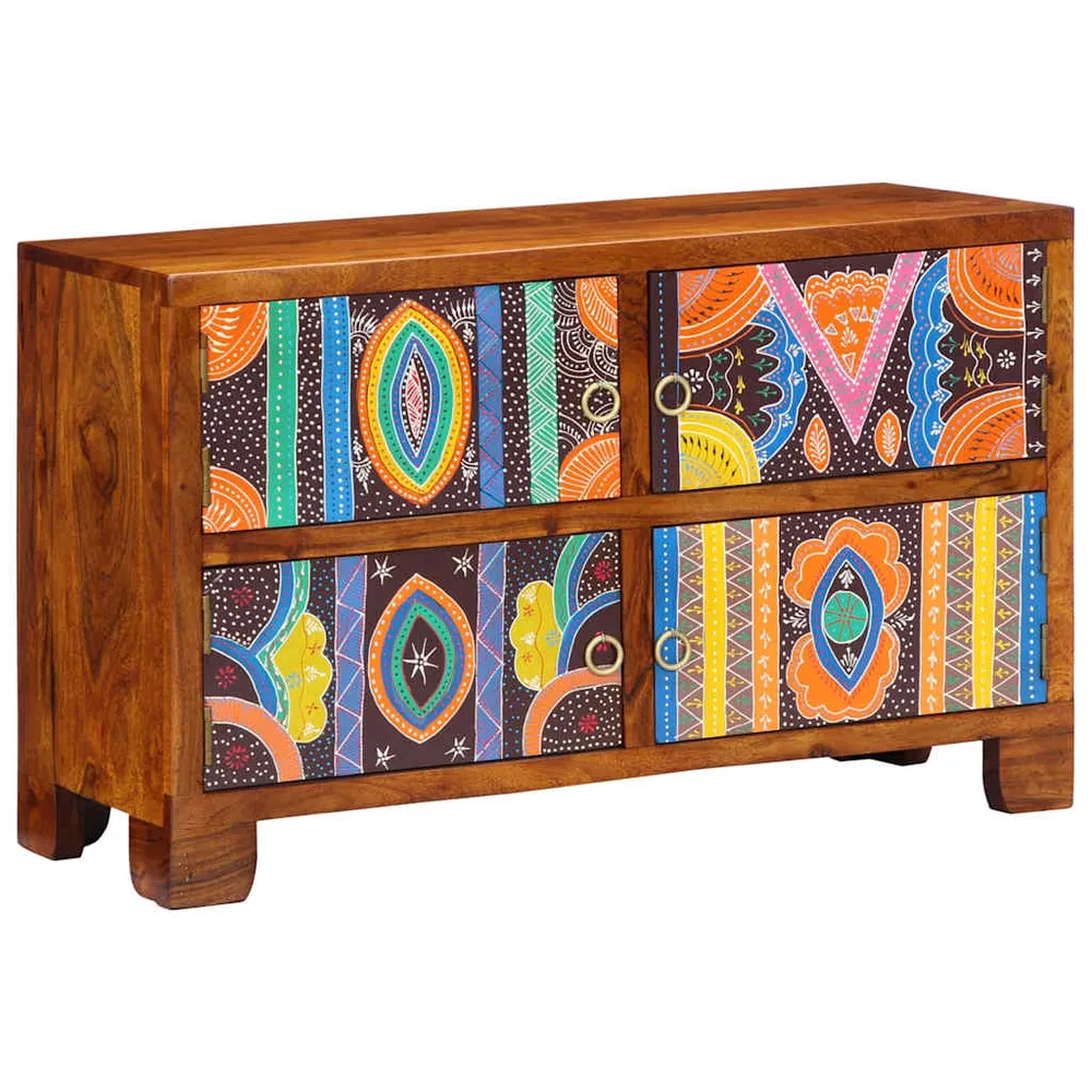 vidaXL Cipőszekrény tárolóval Barna 90 x 35 x 55 cm Tömör Akácfa
