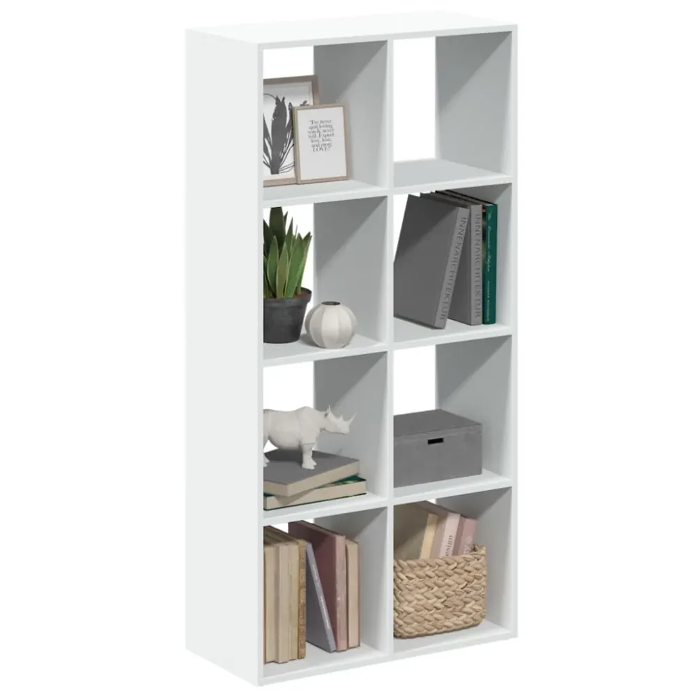 vidaXL fehér szobaparaván, könyvespolc, 69,5 x 29 x 137,5 cm, rétegelt fából