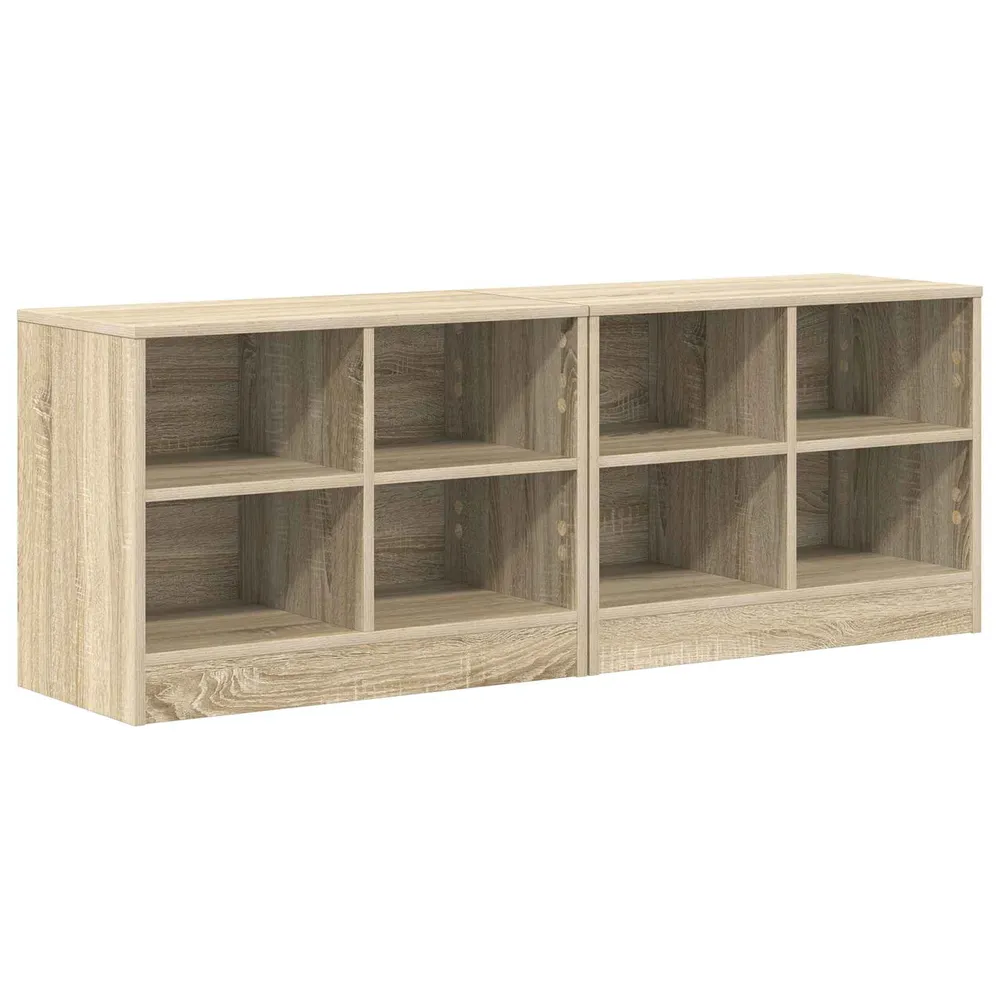 vidaXL Ágyat tartó szekrény 2 pcs Sonoma tölgy 66 x 33 x 48 cm Faanyag