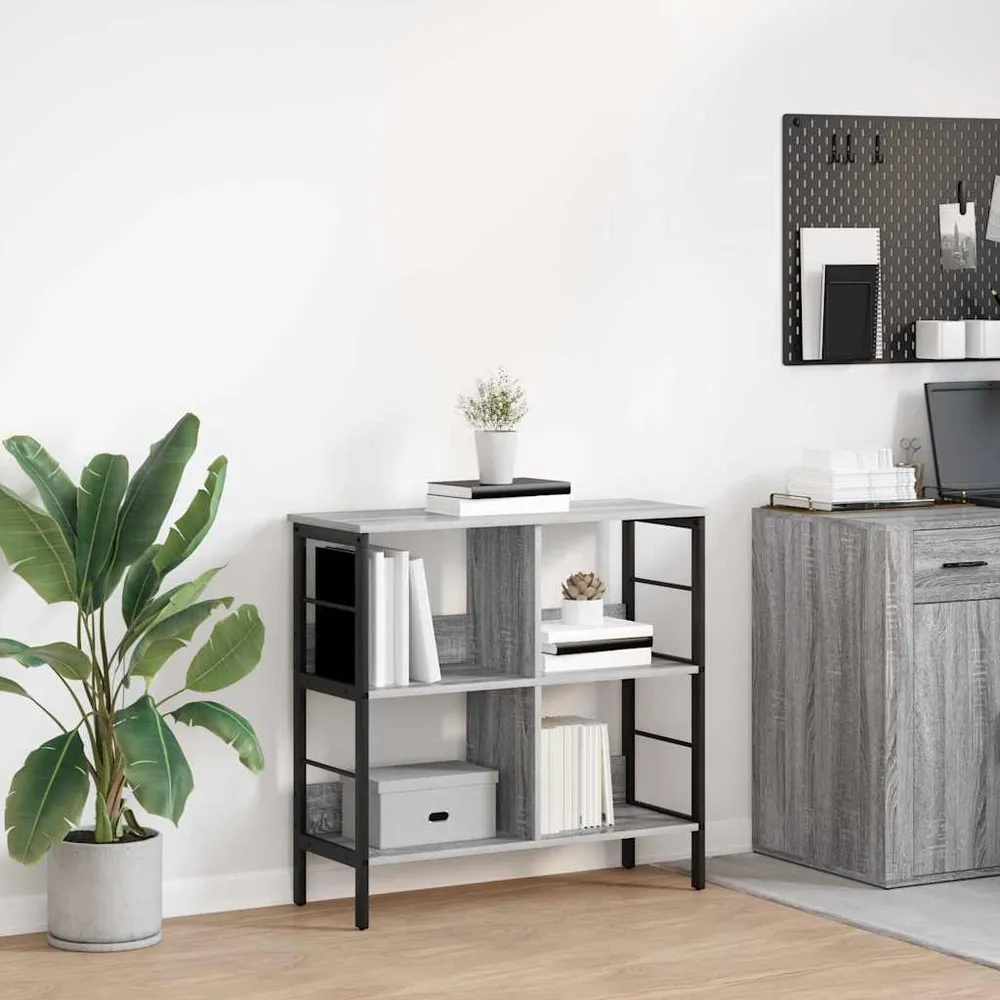 vidaXL Könyvespolc Szürke Sonoma 82 x 32 x 79 cm Faanyag