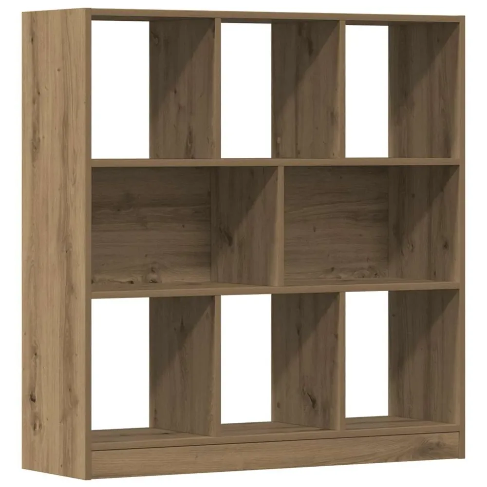 vidaXL kézműves tölgy színű szerelt fa könyvszekrény 97,5x29,5x100 cm