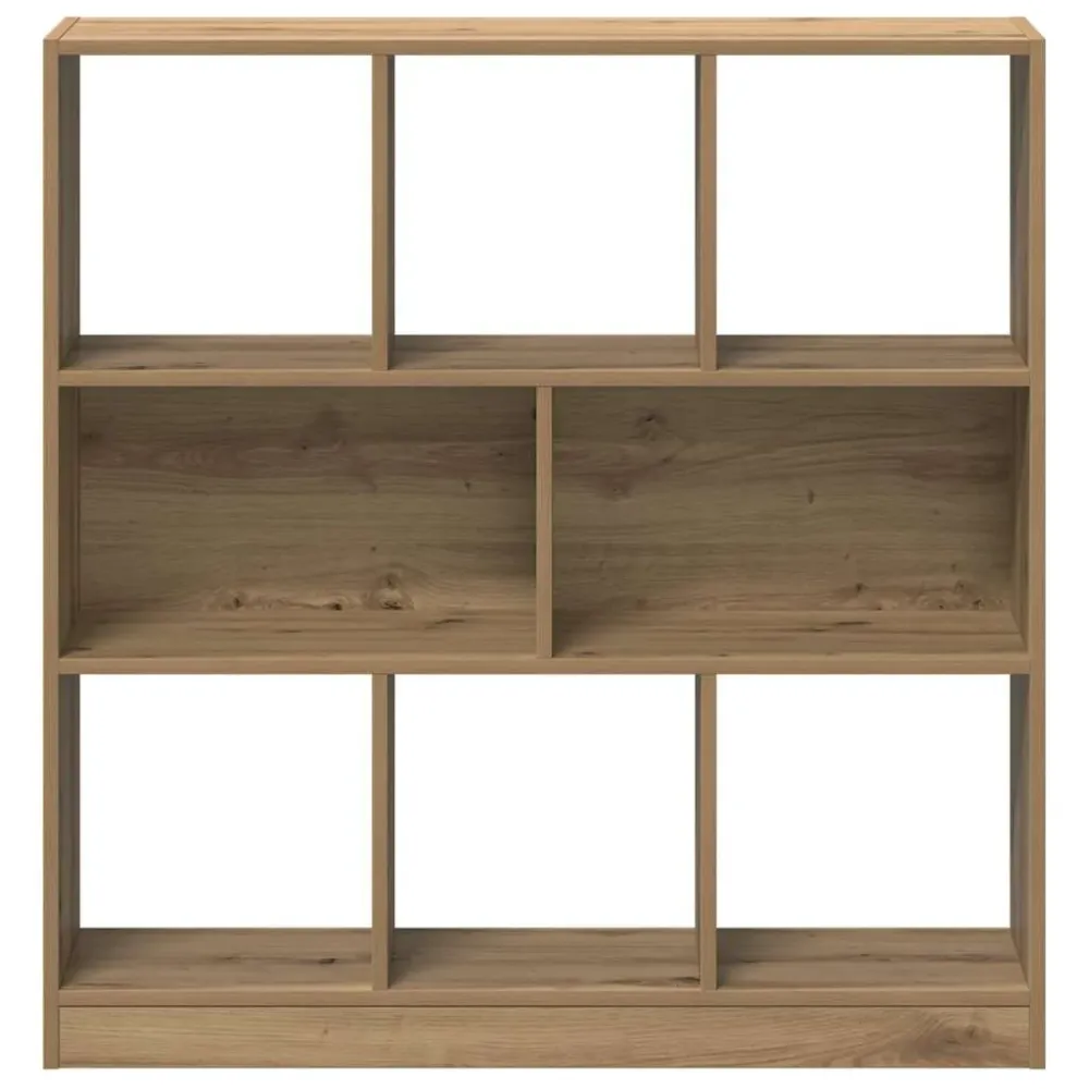 vidaXL kézműves tölgy színű szerelt fa könyvszekrény 97,5x29,5x100 cm