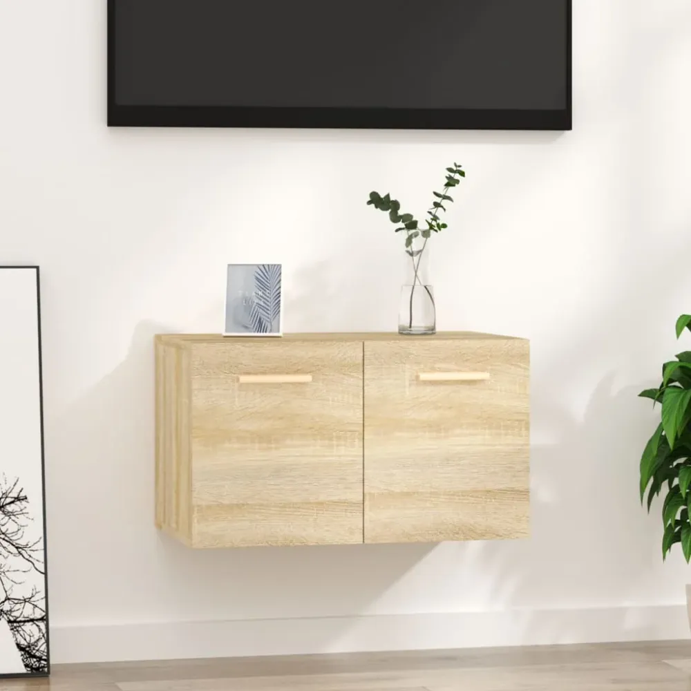 vidaXL sonoma tölgy színű szerelt fa faliszekrény 60 x 36,5 x 35 cm