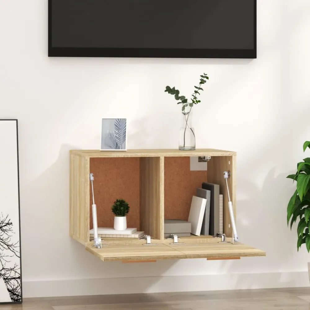 vidaXL sonoma tölgy színű szerelt fa faliszekrény 60 x 36,5 x 35 cm