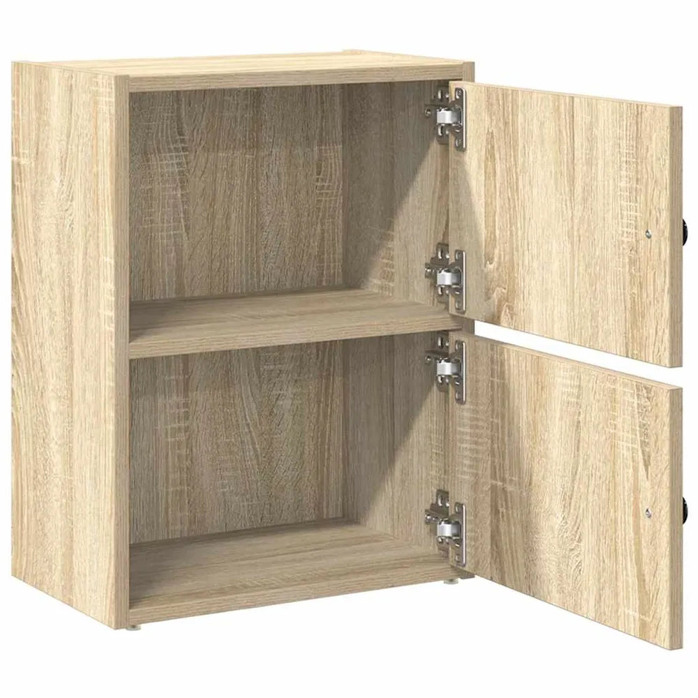 vidaXL sonoma tölgy színű szerelt fa könyvszekrény 40x24x52 cm