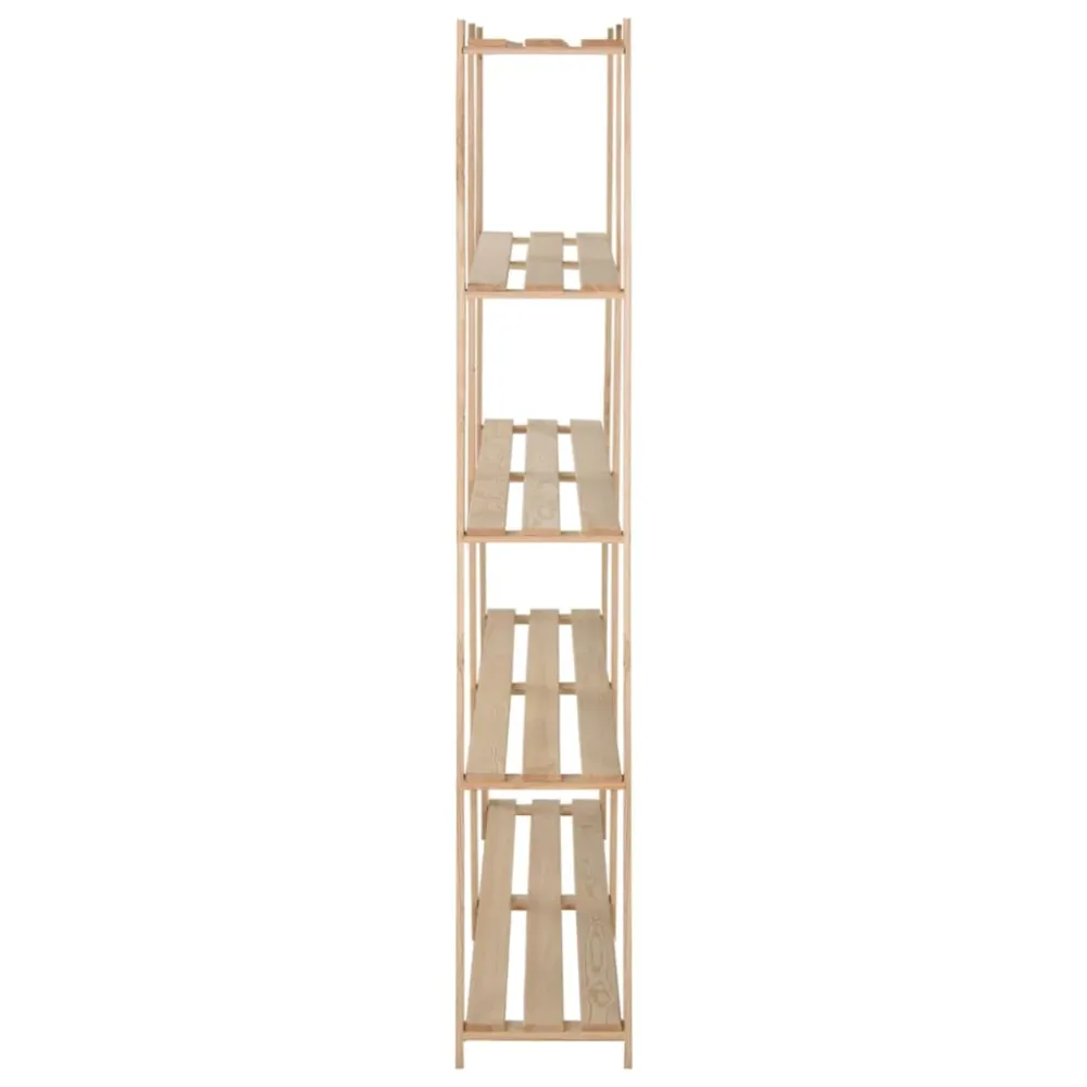vidaXL 5 szintes tömör fenyőfa tárolóállvány 170 x 28,5 x 170 cm
