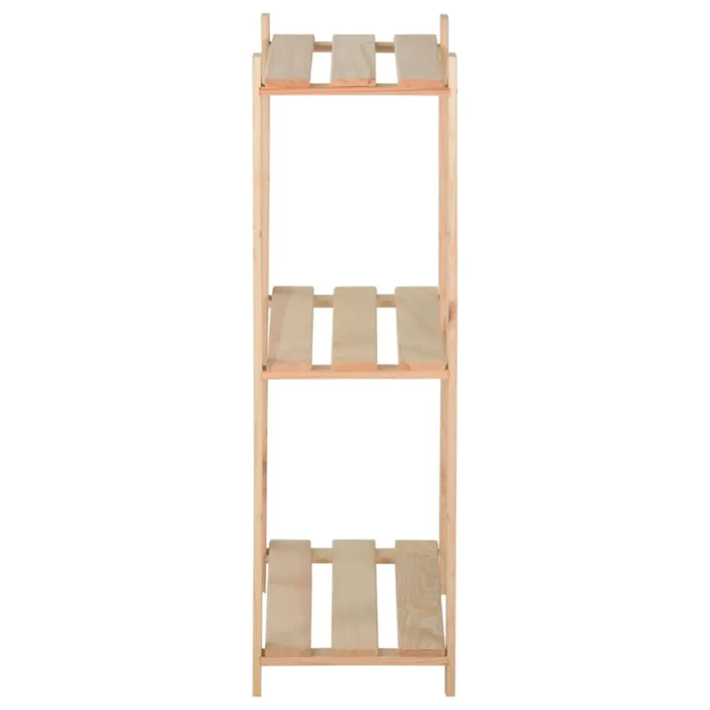 vidaXL 3 szintes tömör fenyőfa tárolóállvány 80 x 28,5 x 90 cm