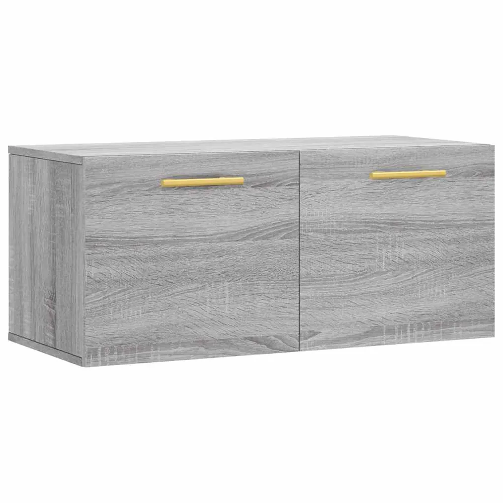 vidaXL szürke sonoma színű szerelt fa faliszekrény 80 x 36,5 x 35 cm