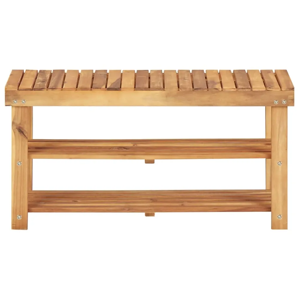 vidaXL tömör akácfa cipőtartó 90 x 32 x 46 cm