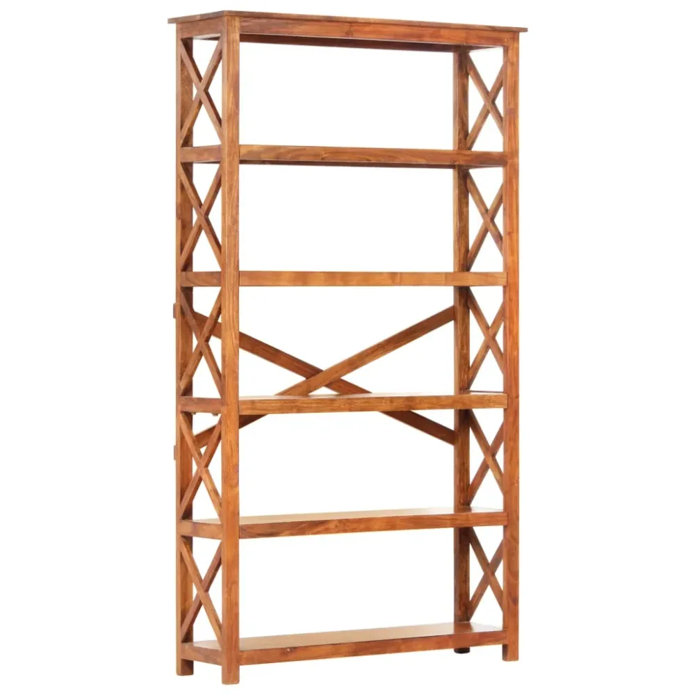 vidaXL tömör akácfa könyvszekrény mézszínű felülettel 100x30x180 cm