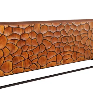 VULCANO barna mangófa mozaik komód 180cm