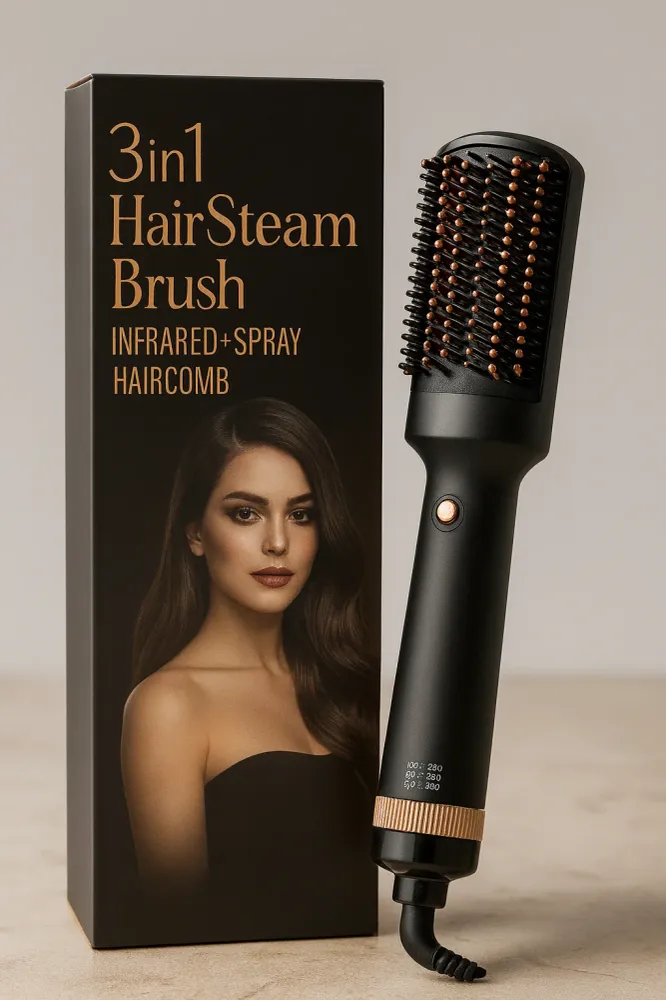 3 az 1-ben Hair Steam Brush – Infravörös, Gőzölős Meleglevegős Hajkefe