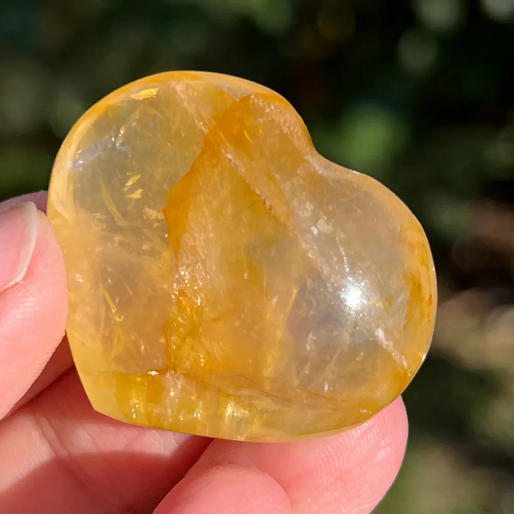 Golden healer szív, citrom kvarc mini2 modell